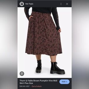 Hot topic pumpkin skirt